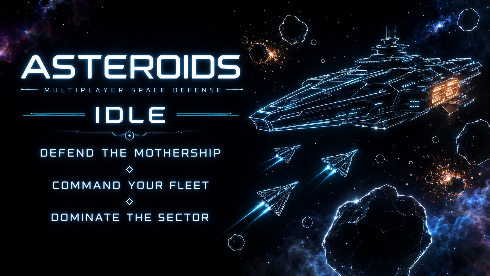 Asteroids Idle - Defend the mothership